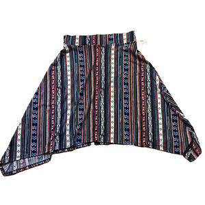 NEW NWT Maurice's LRG L Women’s Asymmetrical Skirt w/Longer Sides Geo Print 1729